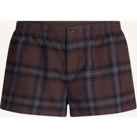 SKIMS Skims Schlafshorts Flannel Aus Flanell braun