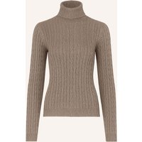 FTC CASHMERE Rollkragenpullover Mit Cashmere Und Glitzergarn braun