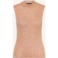 Marc Cain Stricktop Mit Pailletten rosa