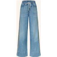Marc Cain Jeans Welkom Mit Galonstreifen blau