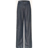 Marc Cain Wide Leg Jeans Wichita Mit Glitzergarn blau