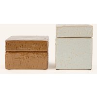 house doctor House Doctor 2er-Set Aufbewahrungsdosen Hdtreasure blau
