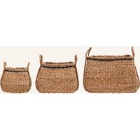 house doctor House Doctor 3er-Set Körbe Hdlaine beige