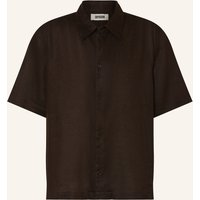 drykorn Drykorn Kurzarm-Hemd Meryn Comfort Fit Aus Leinen braun