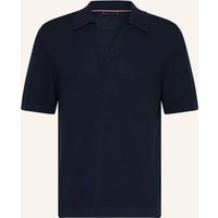 Tommy Hilfiger Strick-Poloshirt Regular Fit blau