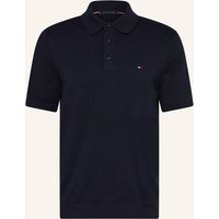 Tommy Hilfiger Strick-Poloshirt blau