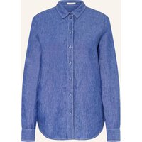 lilienfels Lilienfels Hemdbluse Aus Leinen blau
