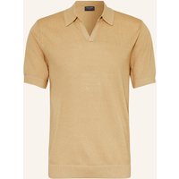 Olymp Strick-Poloshirt Casual Comfort Fit beige