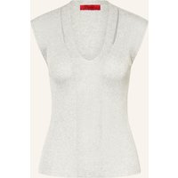 MAX & Co. Stricktop Otello Mit Cut-Outs grau
