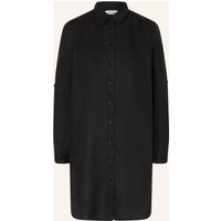 darling harbour Darling Harbour Hemdblusenkleid Aus Leinen schwarz