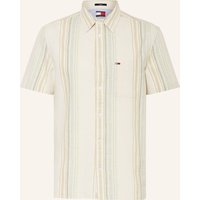 Tommy Jeans Kurzarm-Hemd Regular Fit beige