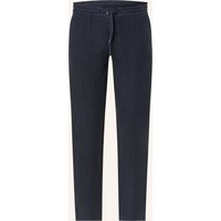 Alberto Leinenhose House Im Jogging-Stil Tapered Fit blau