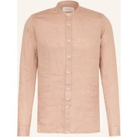 tintoria mattei Tintoria Mattei Leinenhemd Slim Fit Mit Stehkragen rosa