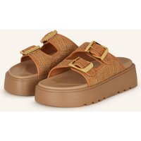 CASADEI Casadei Plateau-Pantoletten Birlkey beige