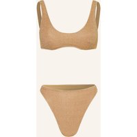 Oséree Oséree Bustier-Bikini Lumiere Sporty Mit Glitzergarn gold