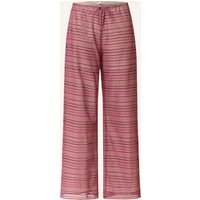 Oséree Oséree Marlenehose Shiny Stripes Mit Glitzergarn rosa