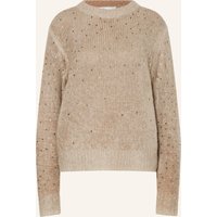 Princess GOES HOLLYWOOD Princess Goes Hollywood Pullover Mit Schmucksteinen beige