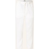 drykorn Hose Deger Im Jogging-Stil Regular Fit Mit Leinen weiss
