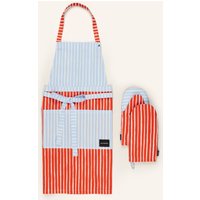 Marimekko Marimekko 3-Tlg. Set Piccolo: Schürze Und Ofenhandschuhe rot