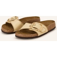 Birkenstock Birkenstock Pantoletten Madrid Big Buckle Raffia beige