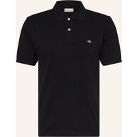 Gant Gant Piqué-Poloshirt schwarz
