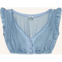 hammerschmid Hammerschmid Dirndlbluse Eveline Mit Rüschen blau