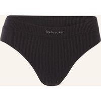 Icebreaker Panty Mer Rib Lotus Mit Merinowolle schwarz