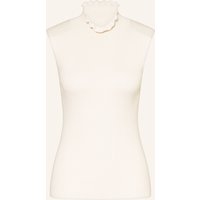 darling harbour Darling Harbour Stricktop Mit Rüschen weiss
