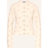 Ganni Strickjacke weiss
