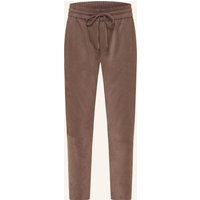 Juvia Juvia Hose Im Jogging-Stil In Lederoptik braun