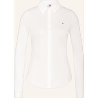 Tommy Hilfiger Tommy Hilfiger Hemdbluse Aus Piqué weiss