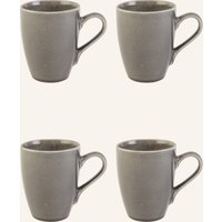 BROSTE COPENHAGEN Broste Copenhagen 4er-Set Henkelbecher Nordic Rain grau