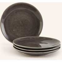 BROSTE COPENHAGEN Broste Copenhagen 4er-Set Desserteller Nordic Rain grau