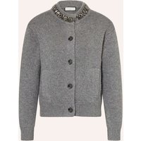 SEM PER LEI Sem Per Lei Strickjacke Mit Schmucksteinen grau