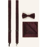 PAUL Paul Set: Hosenträger, Schleife Und Einstecktuch rot