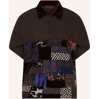 TALBOT RUNHOF Talbot Runhof Blusenshirt Im Materialmix braun