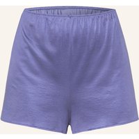 mey Schlafshorts Serie So Elegant Aus Satin blau