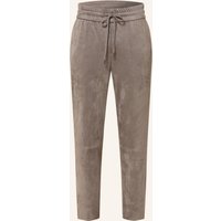 Juvia Juvia Hose Im Jogging-Stil In Lederoptik grau