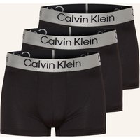 Calvin Klein 3er-Pack Boxershorts Micro Stretch schwarz