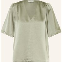 NEO NOIR Neo Noir Blusenshirt Largo Aus Satin gruen