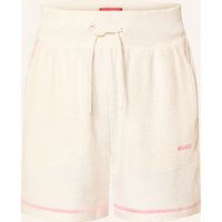 HUGO Lounge-Shorts Naty Aus Frottee weiss