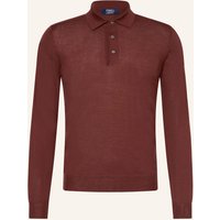 FEDELI Fedeli Strick-Poloshirt braun