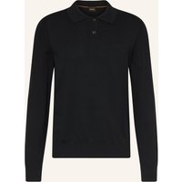 Boss Strick-Poloshirt Asac schwarz