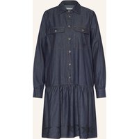 grace Grace Hemdblusenkleid In Jeansoptik Mit Schmucksteinen blau