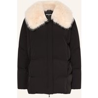 PATRIZIA PEPE Patrizia Pepe Steppjacke Piumino Mit Kunstfell schwarz