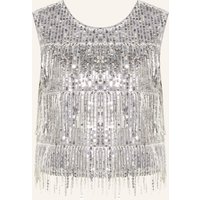 CPH MUSE Cph Muse Top Cmsequoia Mit Pailletten silber