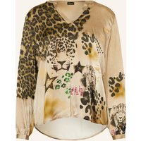 grace Grace Blusenshirt Aus Satin braun