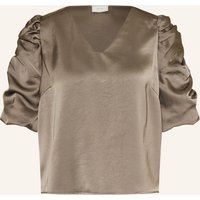 NEO NOIR Neo Noir Blusenshirt Elba Aus Satin grau