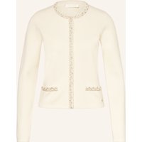 Guess Strickjacke Mit Schmucksteinen Und Schmuckperlen weiss