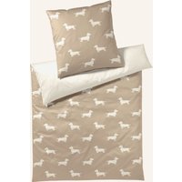 elegante Elegante Bettwäsche Dogs braun